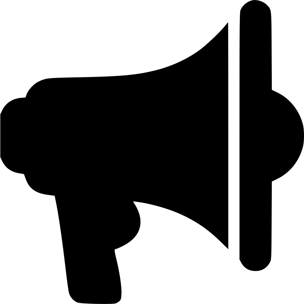 Black Megaphone Icon PNG