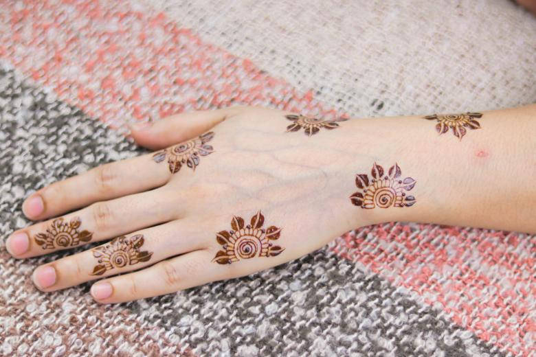 Black Mehndi Hand Indian Wedding