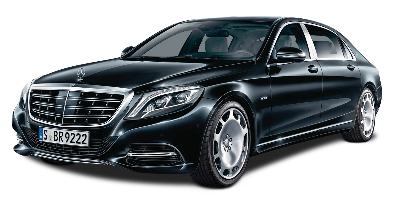 Black Mercedes Benz S Class Side View PNG