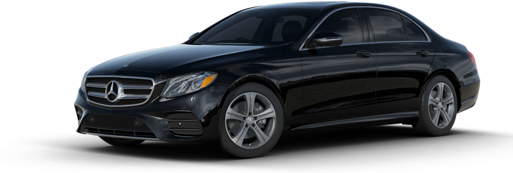 Black Mercedes Benz Sedan Profile View PNG