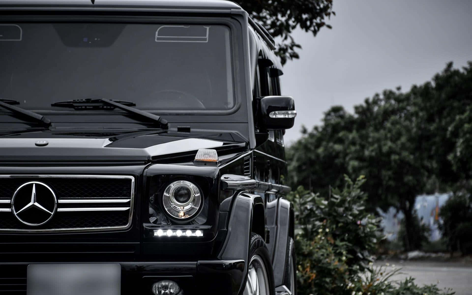 Black Mercedes G Wagon Side View Wallpaper