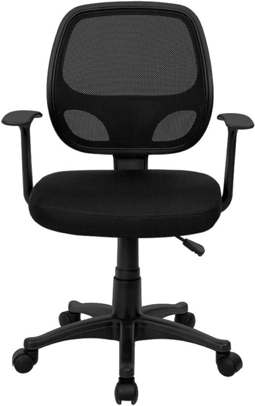 Black Mesh Office Chair PNG