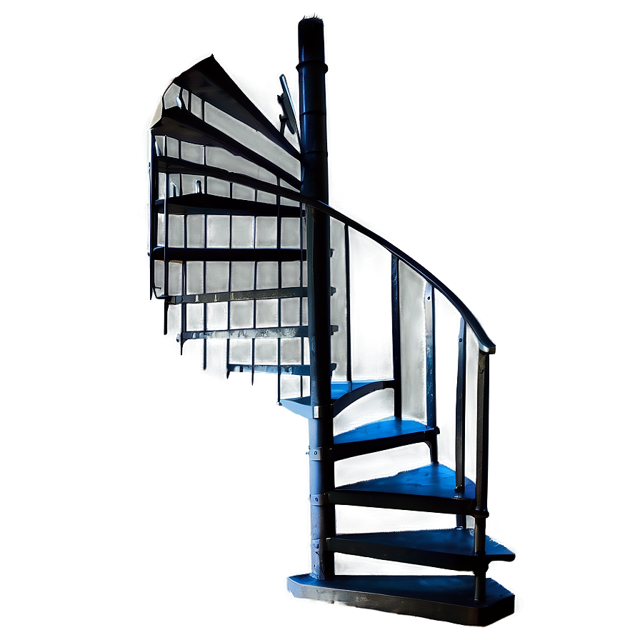 Black Metal Spiral Staircase Png 59 PNG