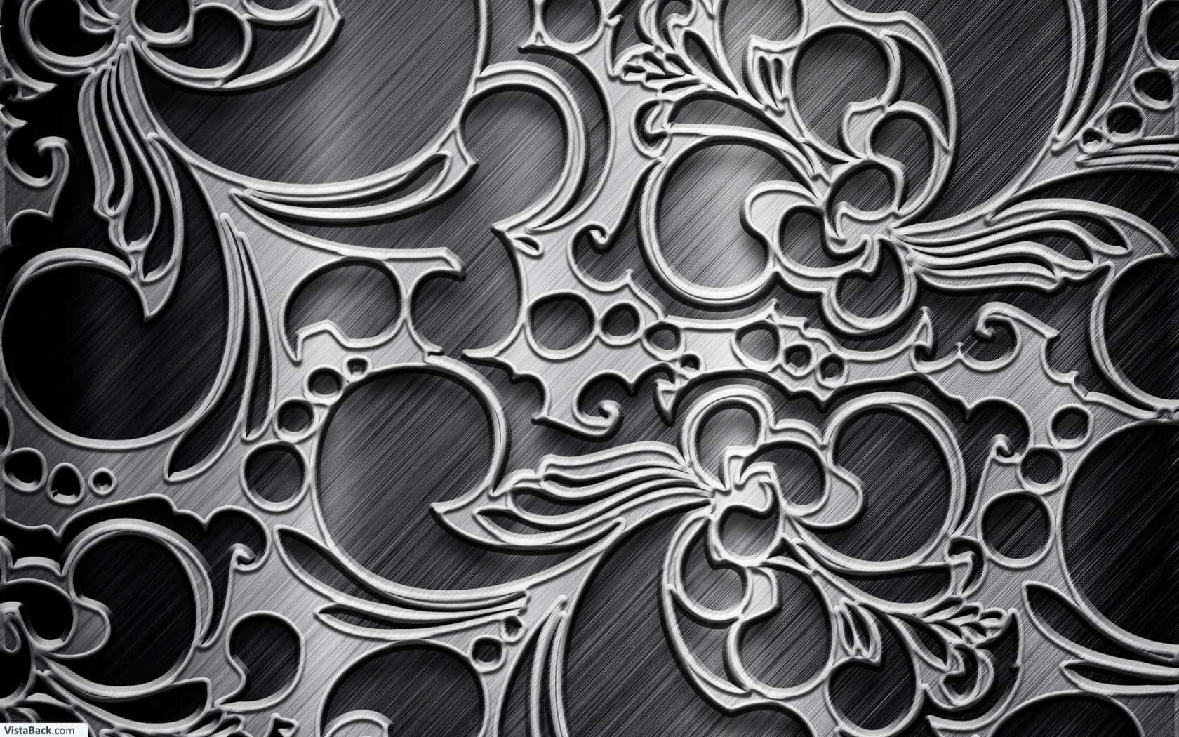 Denne glansede sorte metal finish stråler en minimal endnu fængslende skønhed. Wallpaper