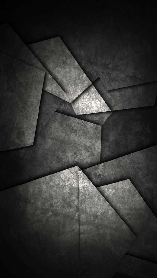 Glanset sortmetallic baggrund med dybe refleksioner Wallpaper