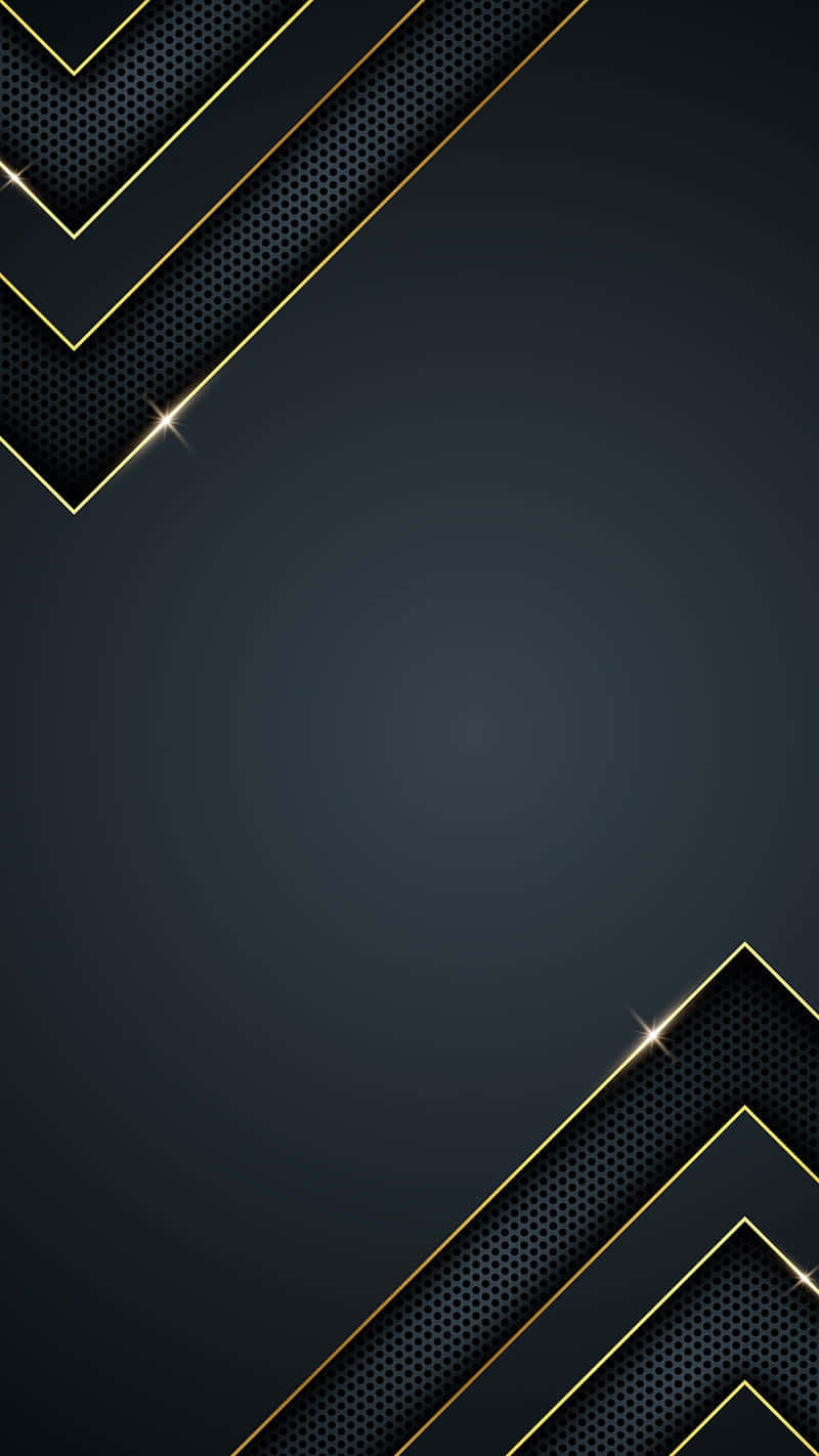 Unfondo Negro Y Dorado Con Un Patrón Geométrico Fondo de pantalla