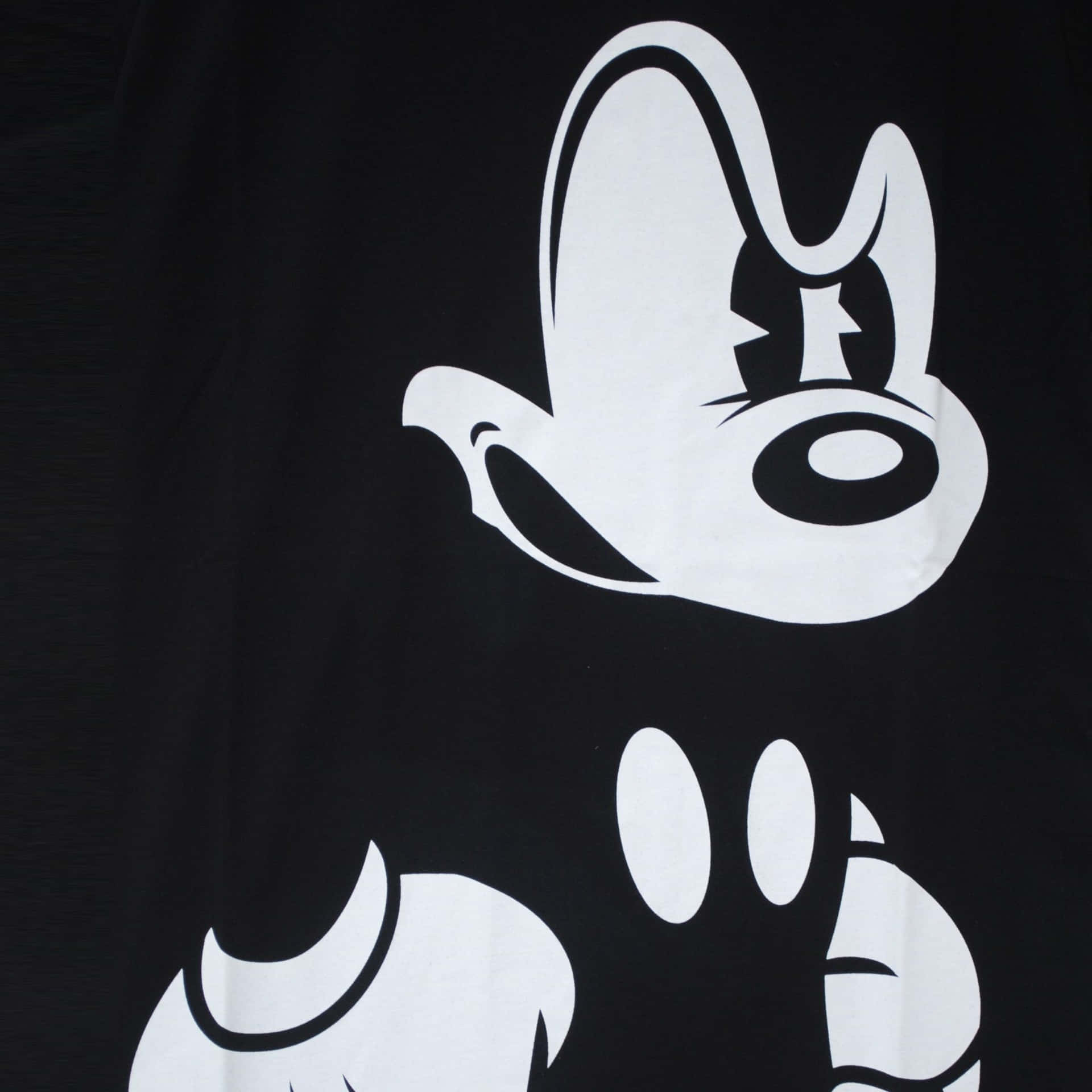 Get the Classic Look with the Black Mickey Mouse Phone Wallpaper