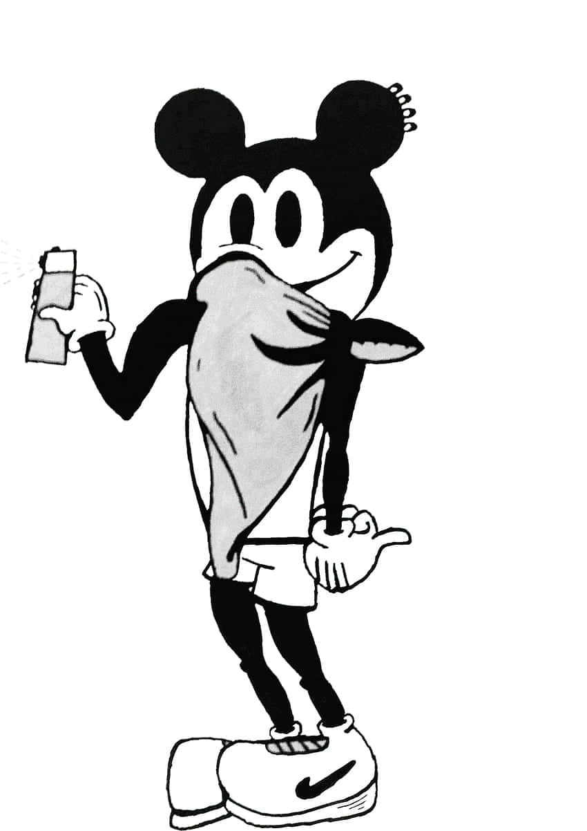 Image  “Take a Bite out of Technology with the Colorful Black Mickey Mouse Phone” Wallpaper