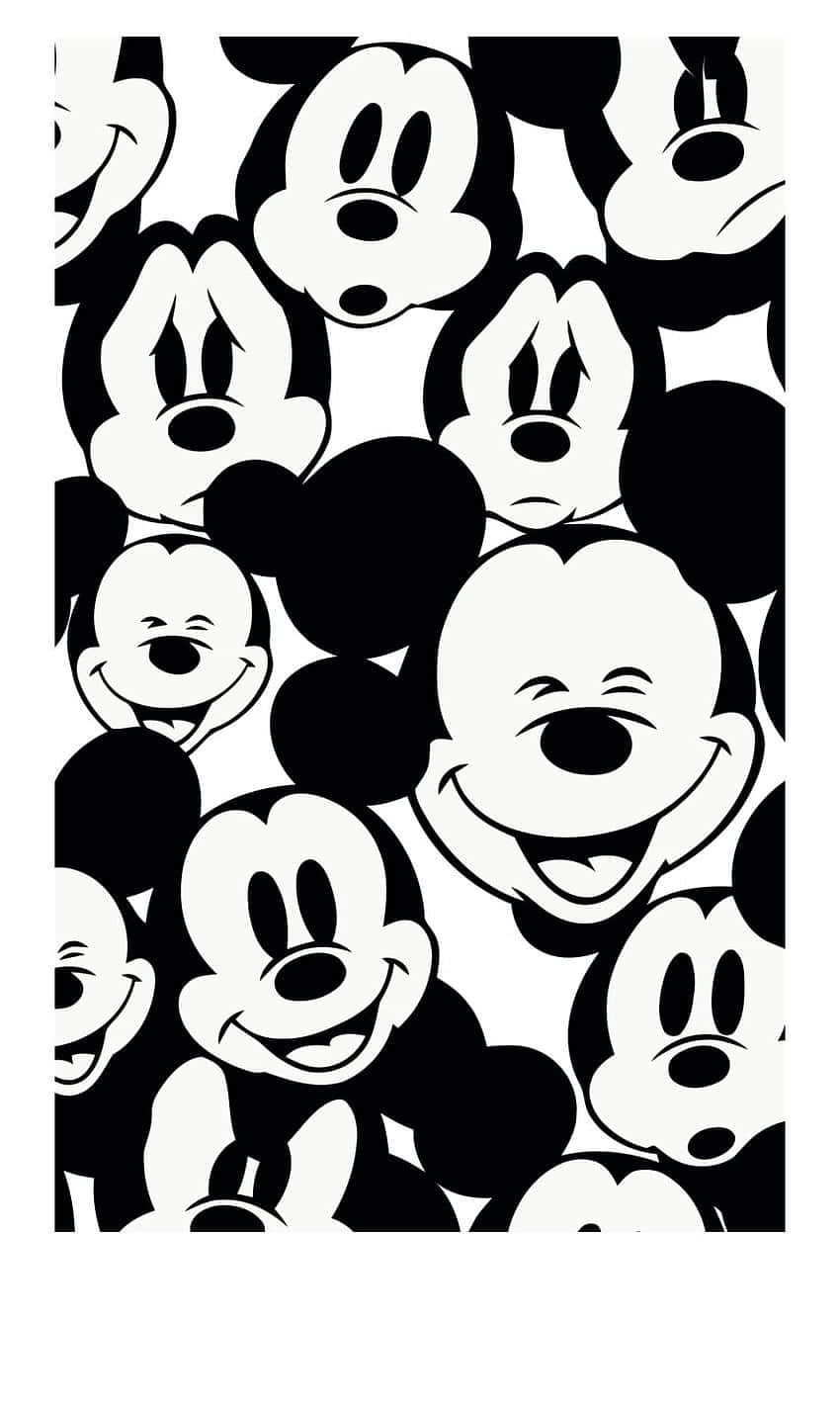 Ensvart Elektronisk Enhet Med En Design Av Den Ikoniska Disney-figuren, Musse Pigg. Wallpaper