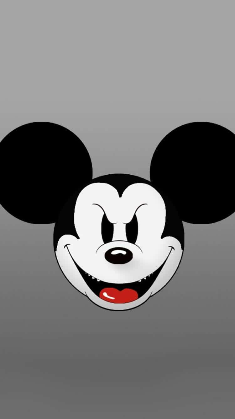 Preparatia Connetterti Con Il Tuo Topolino Preferito Con Il Nuovo Telefono Black Mickey Mouse Sfondo