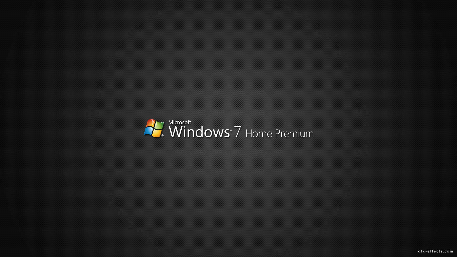 Black Microsoft Windows 7 Desktop
