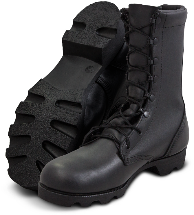 Black Military Boots PNG