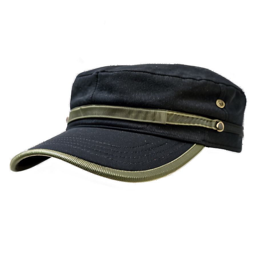 Black Military Hat Png 06132024 PNG