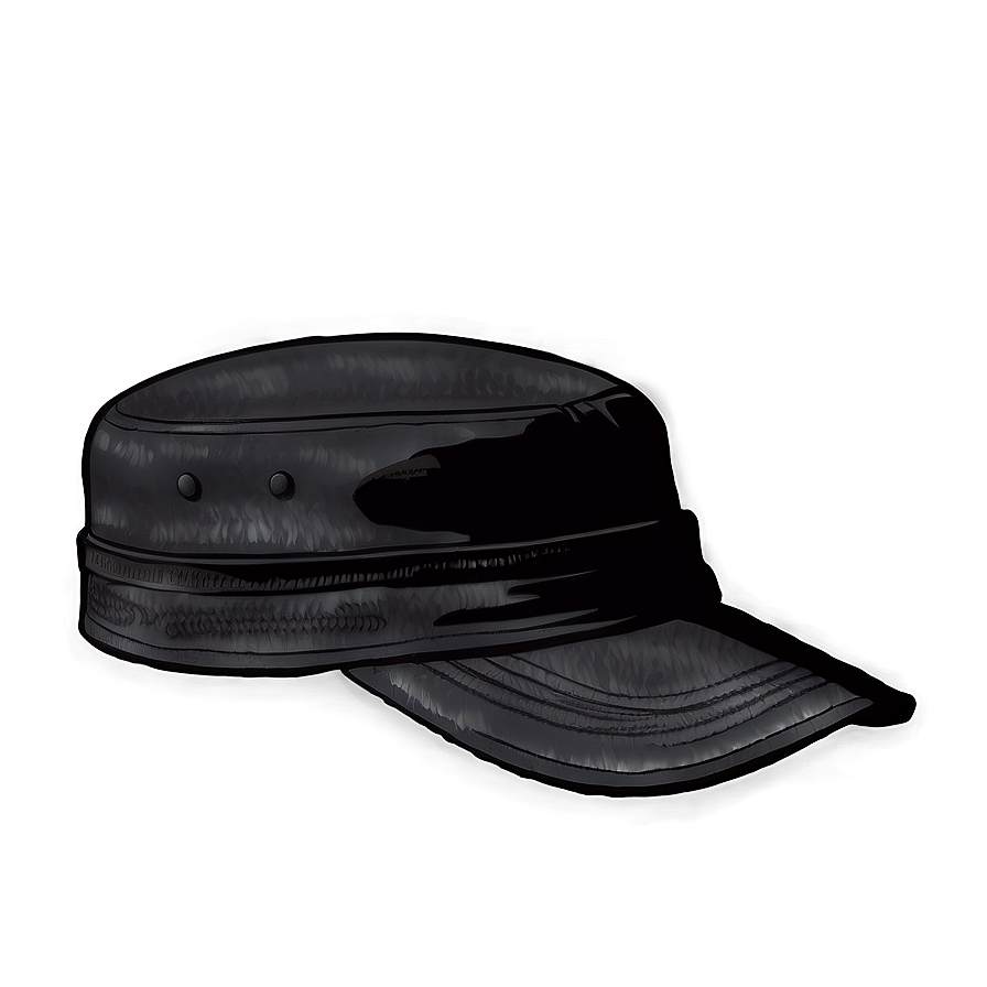 Black Military Hat Png 4 PNG