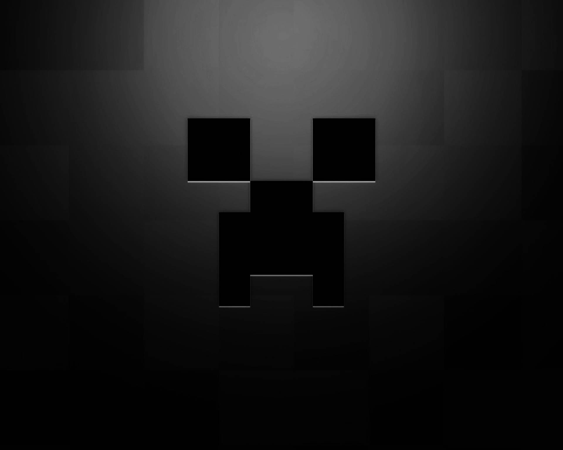 Carade Creeper De Minecraft En Color Negro. Fondo de pantalla