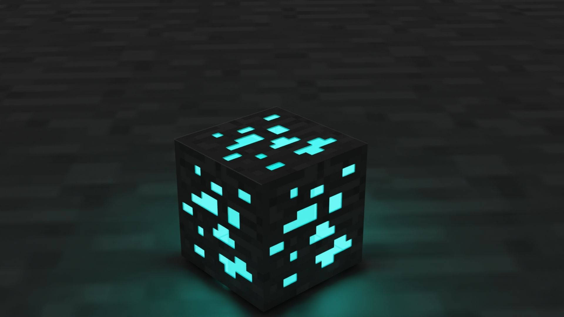 Download Black Minecraft Diamond Ore Wallpaper 
