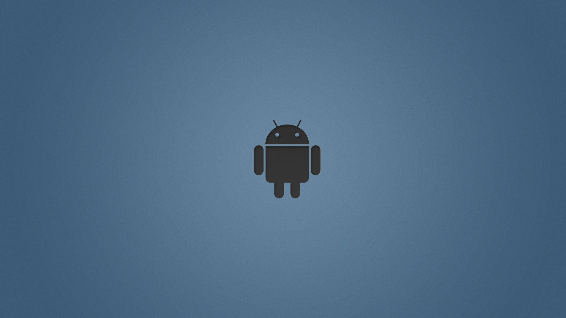 Android Robot in a Black Minimalist Background Wallpaper