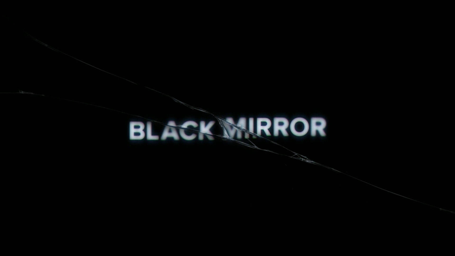 Black Mirror Lettering With Broken Glass Effects Wallpaper