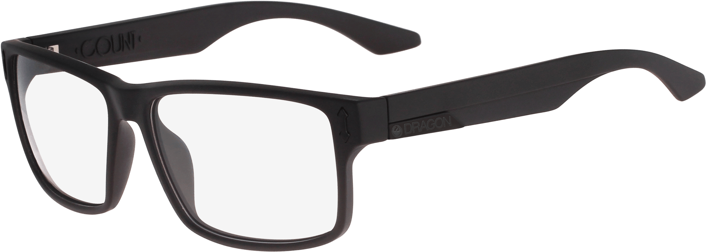 Black Modern Eyeglasses Transparent Background PNG