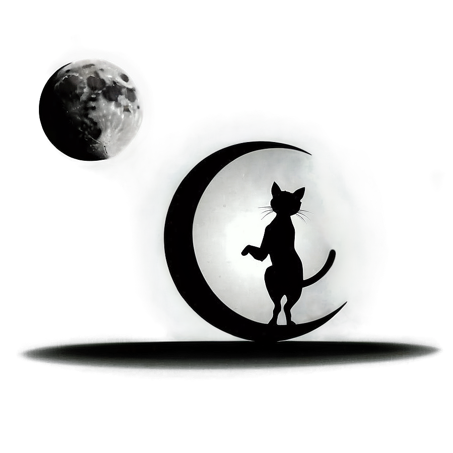 Black Moon And Cat Png 06252024 PNG