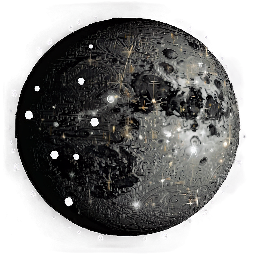 Black Moon And Constellations Png Wkl65 PNG