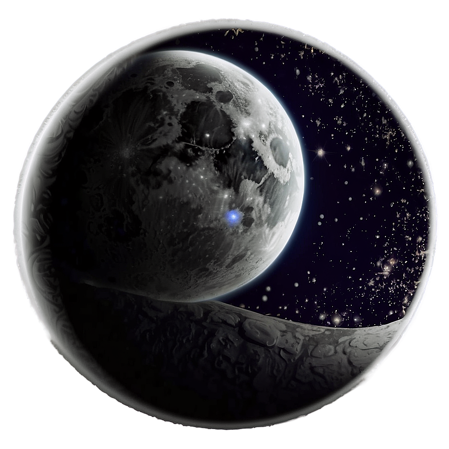 Black Moon And Galaxy Png 06252024 PNG