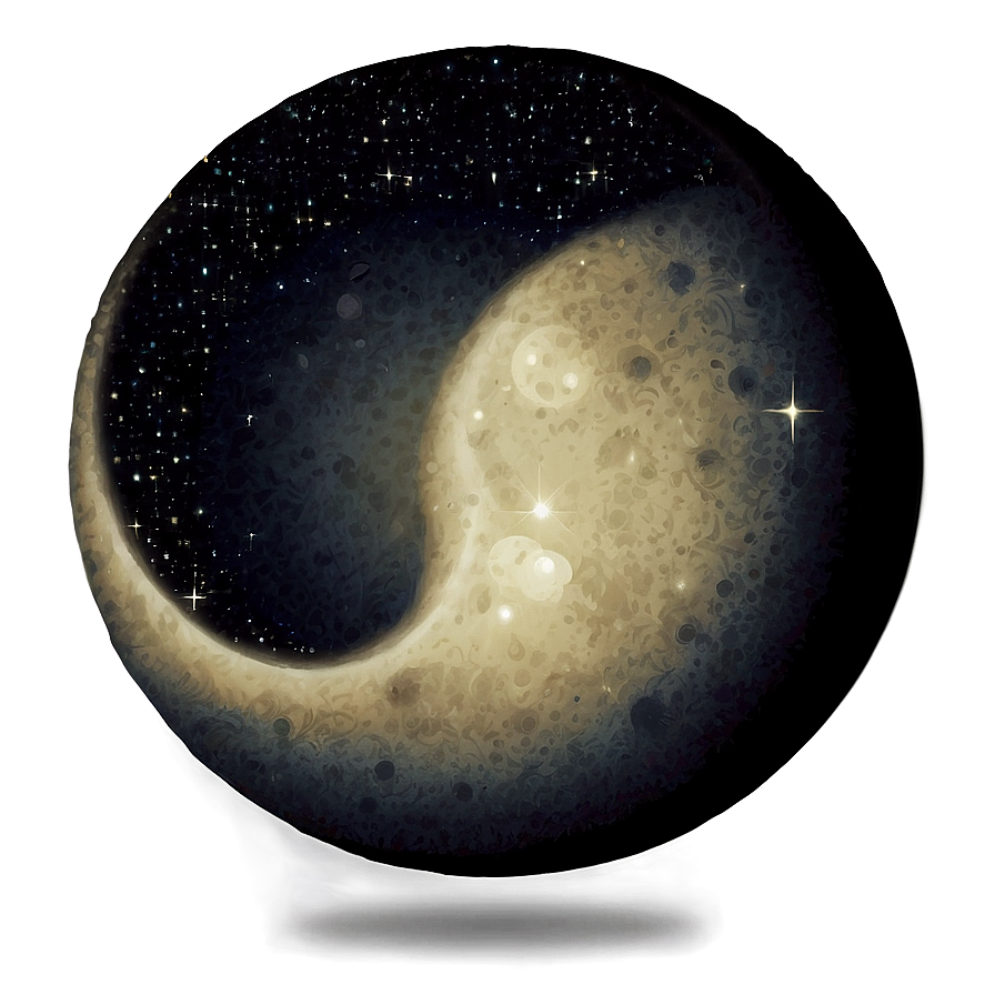 Black Moon And Stars Png Ise33 PNG