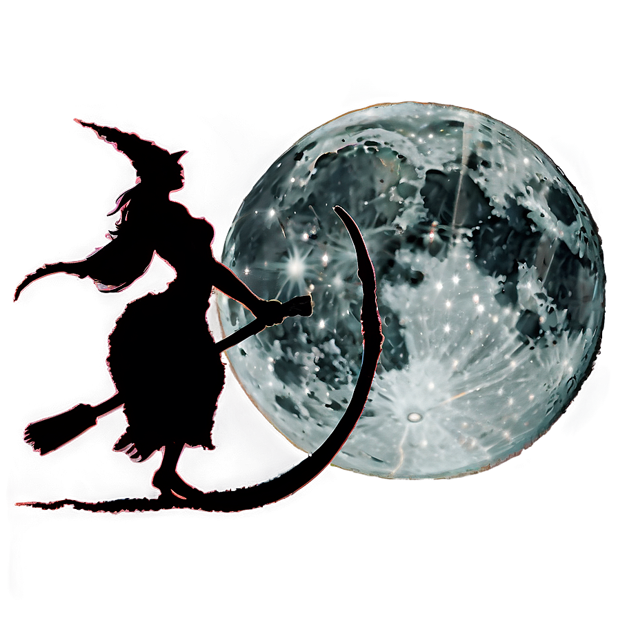 Black Moon And Witch Png 06252024 PNG