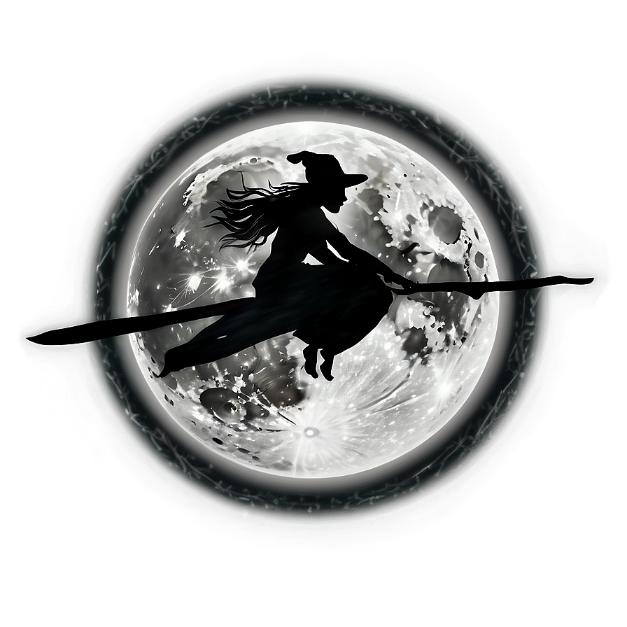 Black Moon And Witch Png Ord42 PNG