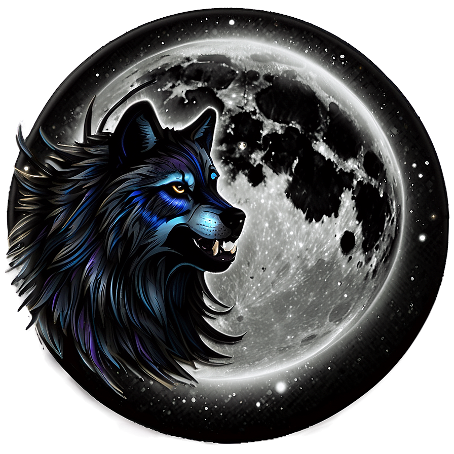 Black Moon And Wolf Png 11 PNG