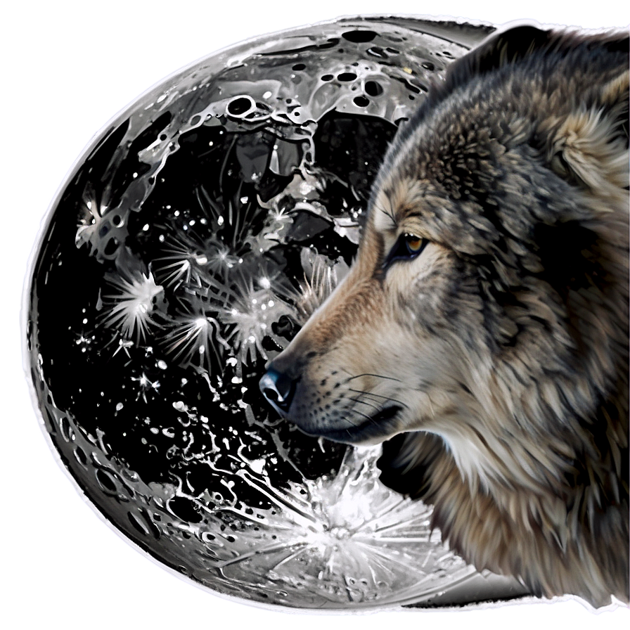 Black Moon And Wolf Png Voo68 PNG