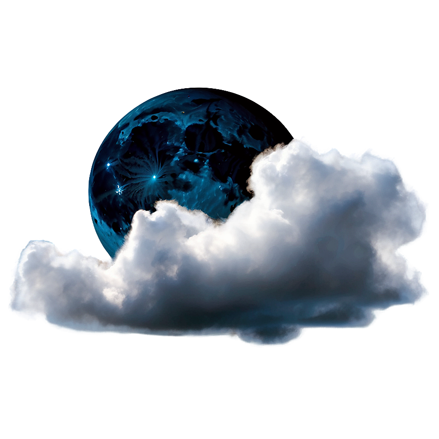 Black Moon In Clouds Png 06252024 PNG