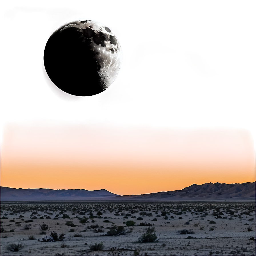 Black Moon Over Desert Png Opg PNG