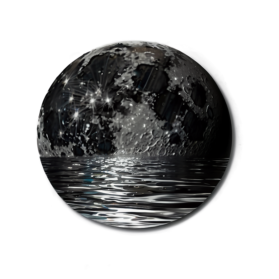 Download Black Moon Over Water Png 2 | Wallpapers.com