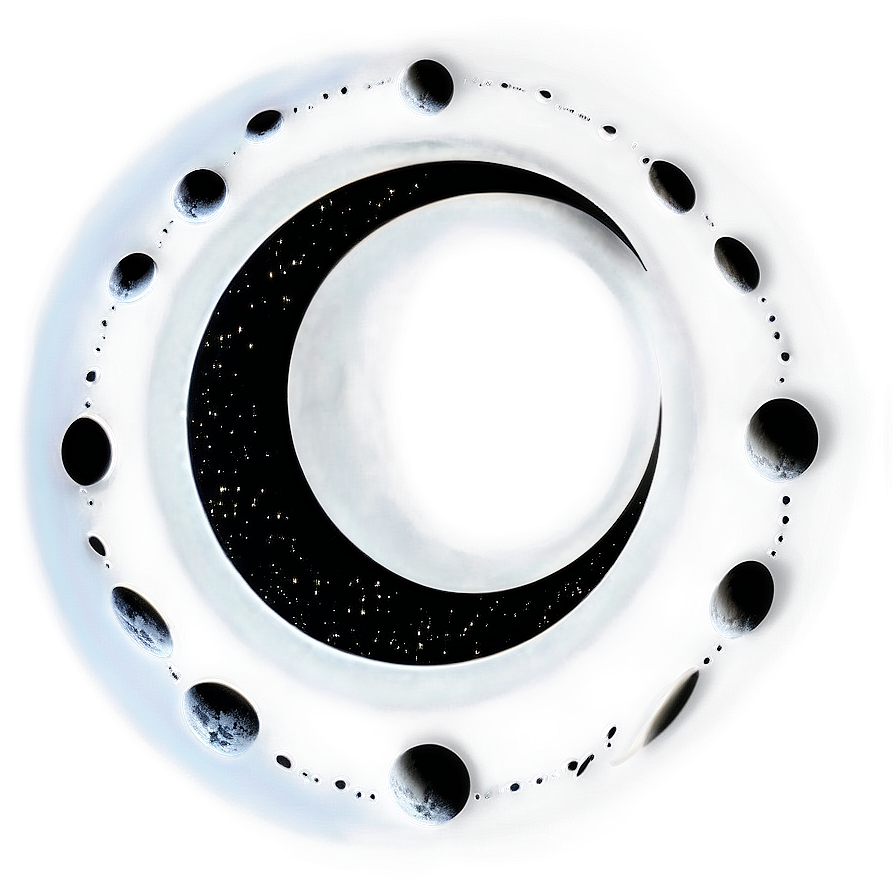 Black Moon Phases Png Qko40 PNG