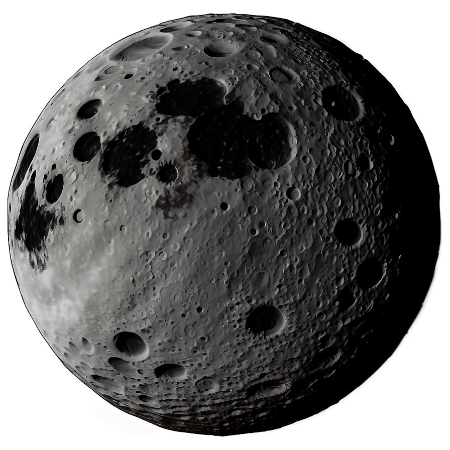 Black Moon With Craters Png Akt56 PNG