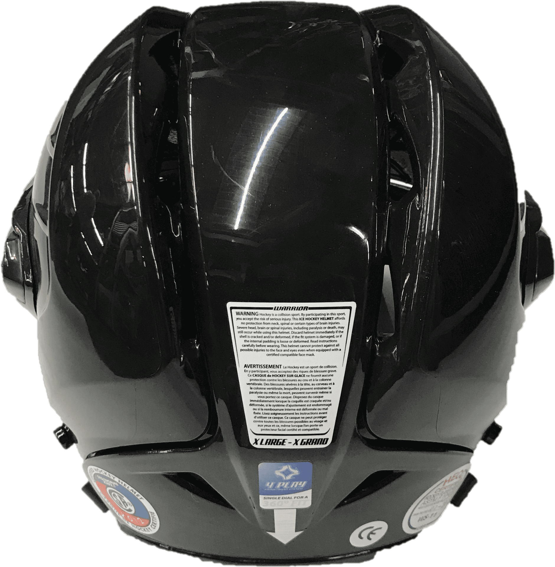 Black Motorcycle Helmet Rear View PNG