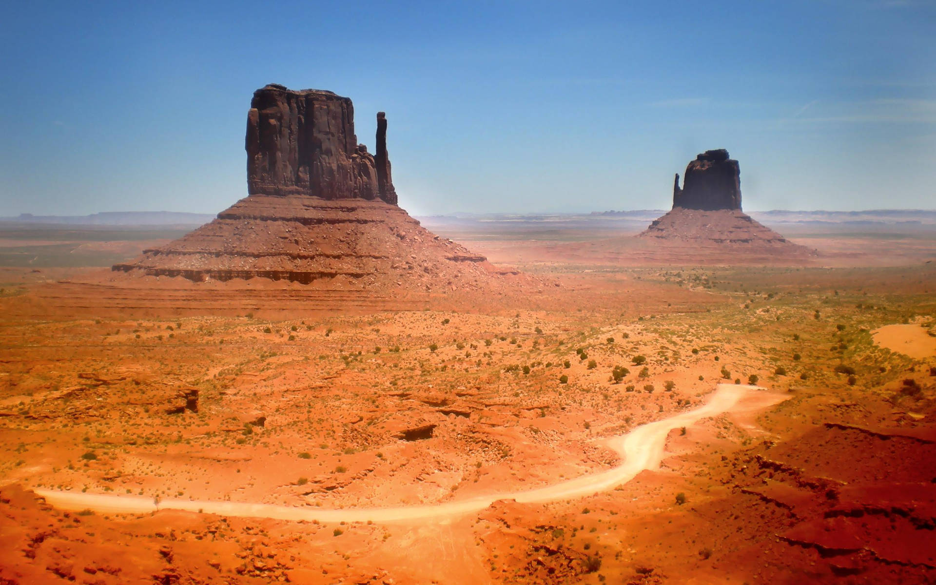 Achingly Beautiful Black Mountain Rocks at Monument Valley Wallpaper
