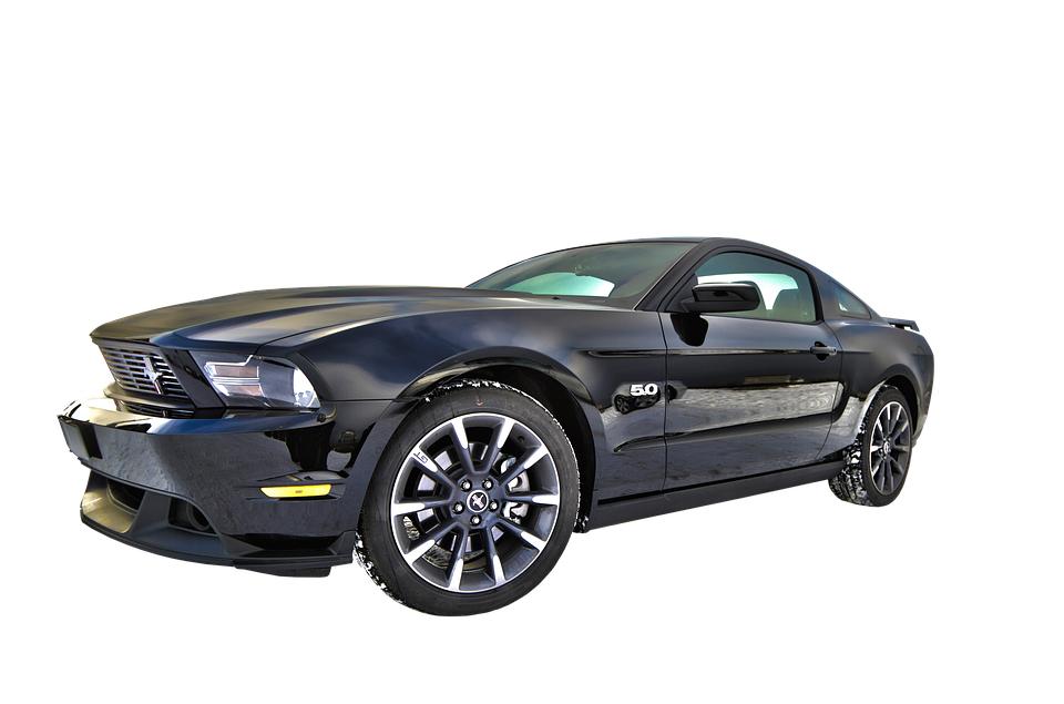 Black Muscle Car Isolated PNG