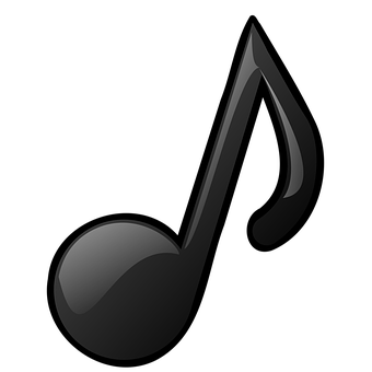 Black Music Noteon Dark Background PNG