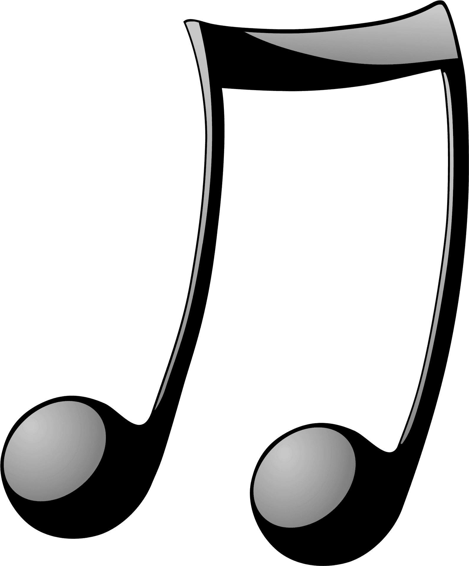 Black Music Notes Graphic PNG