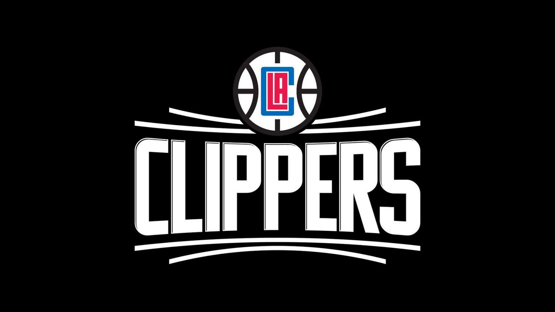 Black NBA Team LA Clippers Logo Illustration Wallpaper