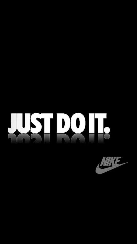 Svartoch Vit Nike Just Do It. Wallpaper