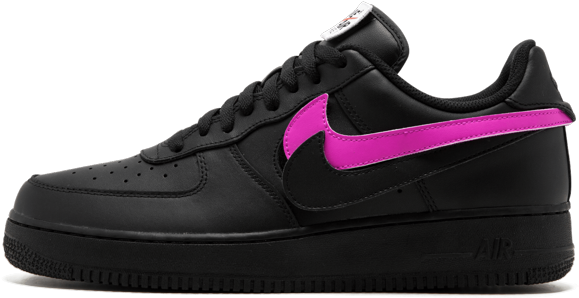 Black Nike Air Force With Pink Swoosh PNG