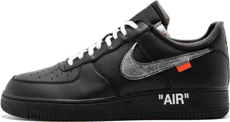 Black Nike Air Force1 Sneaker PNG