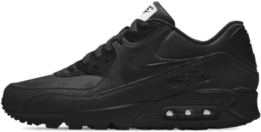 Black Nike Air Max90 Sneaker PNG