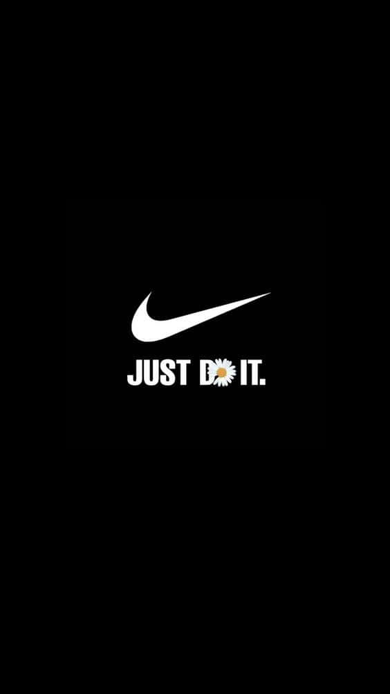 Sort Nike slogan på en hvid baggrund Wallpaper