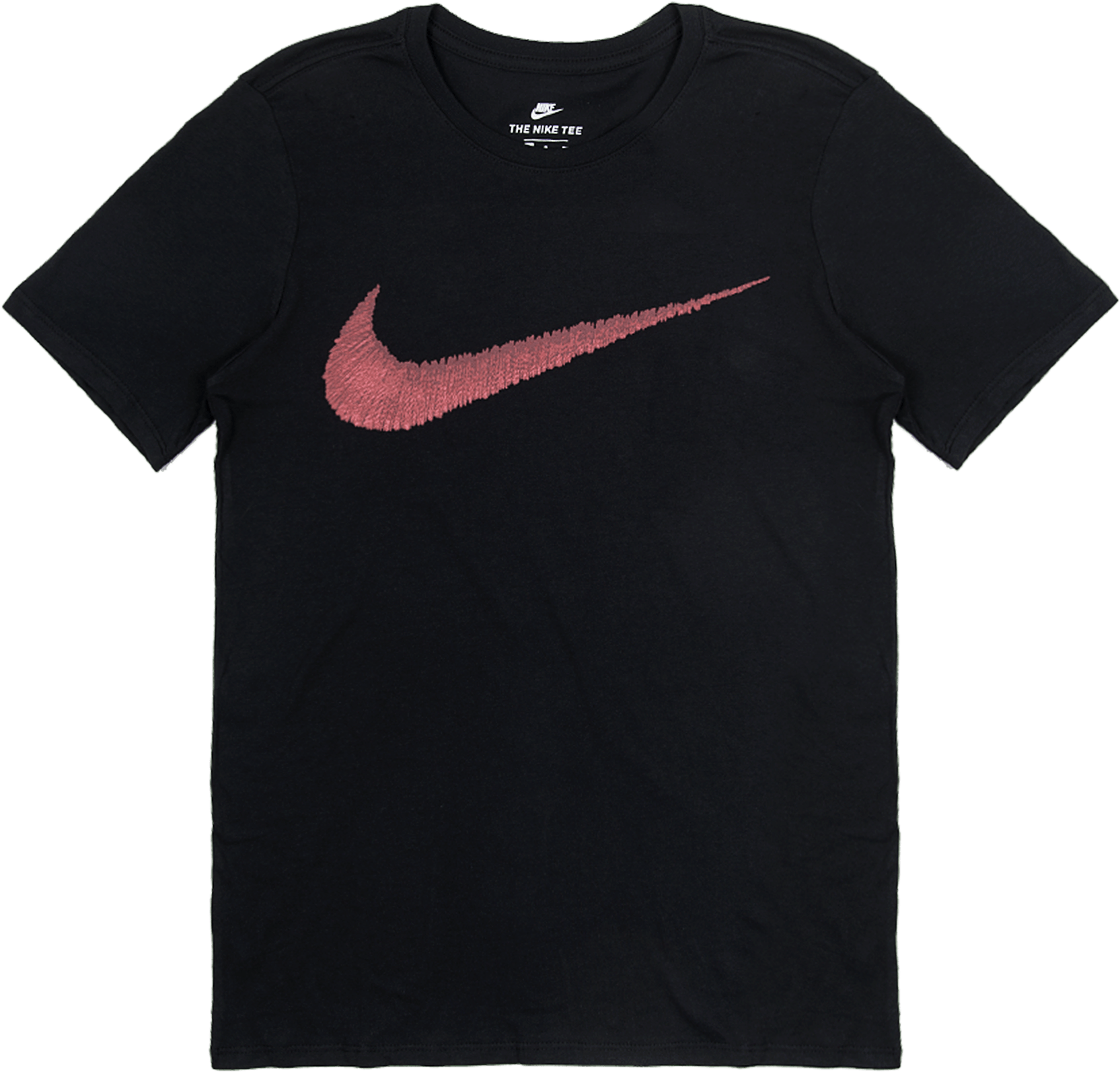 Black Nike T Shirt With Swoosh PNG