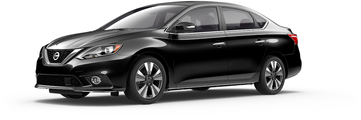 Black Nissan Sedan Profile View PNG