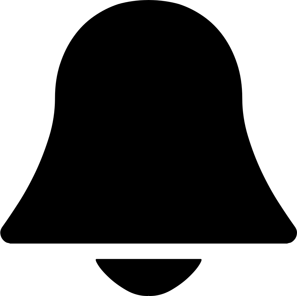 Black Notification Bell Icon PNG